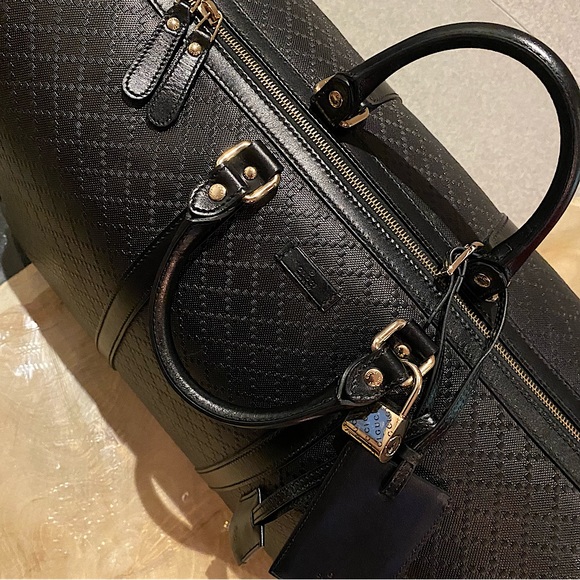 🔥Gucci Diamanté Leather Duffle - Picture 10 of 17